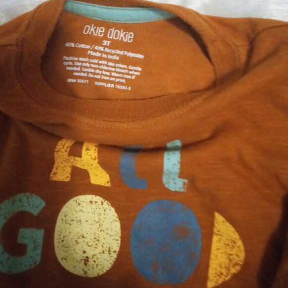 Okie OOkiwe boy's t-shirt size3T rust summer kidcore wear - Picture 3 of 5